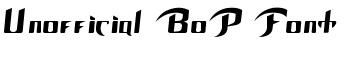 download Unofficial BoP Font font