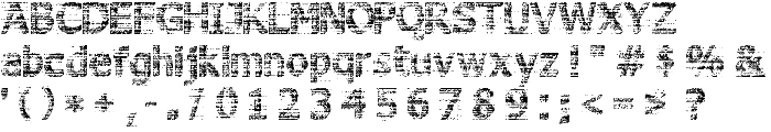 3D Noise font