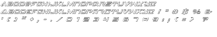 4114 Blaster 3D Italic font