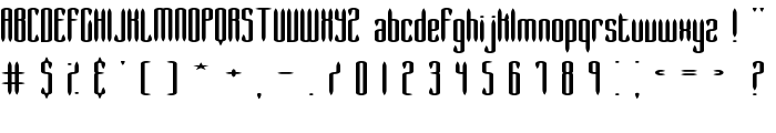 Slender Wide BRK font